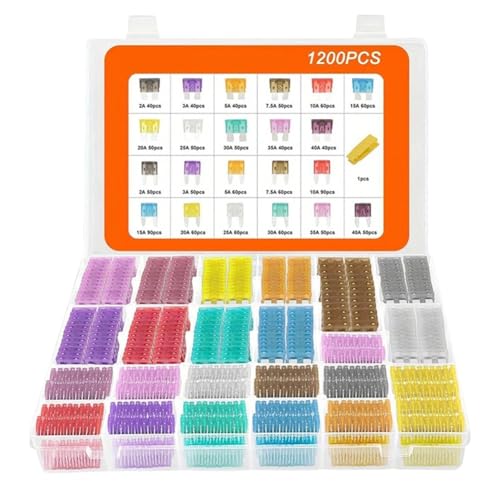 Portafusibles automotrices amarillos con clip juego de 1200 piezas para taller