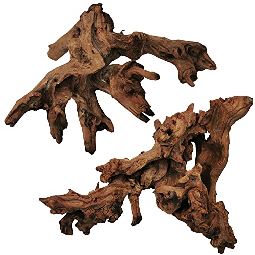 Driftwood For Aquarium Reptile Toy,Driftwood Branches Reptiles Aquarium Decoration Assorted Size,Natural Habitat Decor Wood For Lizad (M 2Pack) #TOP16