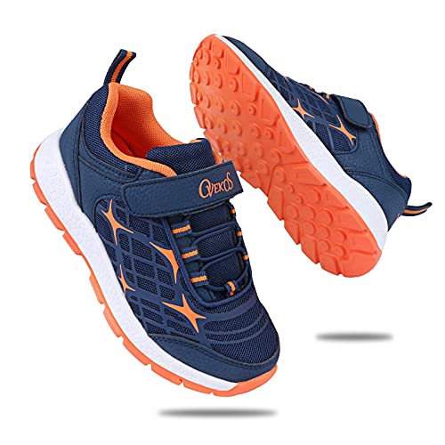 Baskets Mode pour Enfants Chaussures Garçon Antidérapantes Baskets et Chaussures de Sport Respirantes Chaussures Running Garcon Orange 28 EU Cover