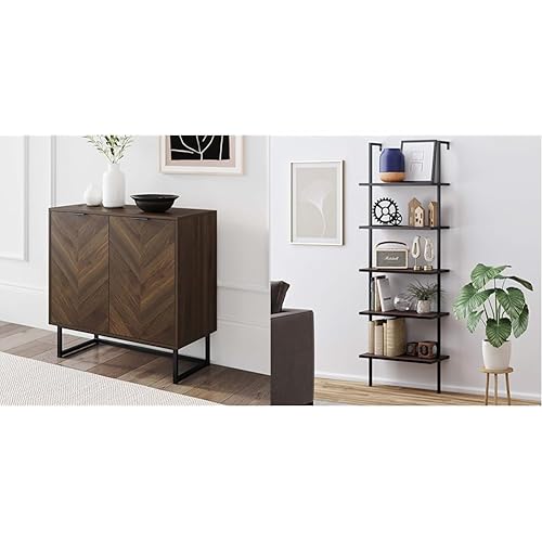 Nathan James Wood Accent Modern Free Standing Buffet Sideboard Hallway