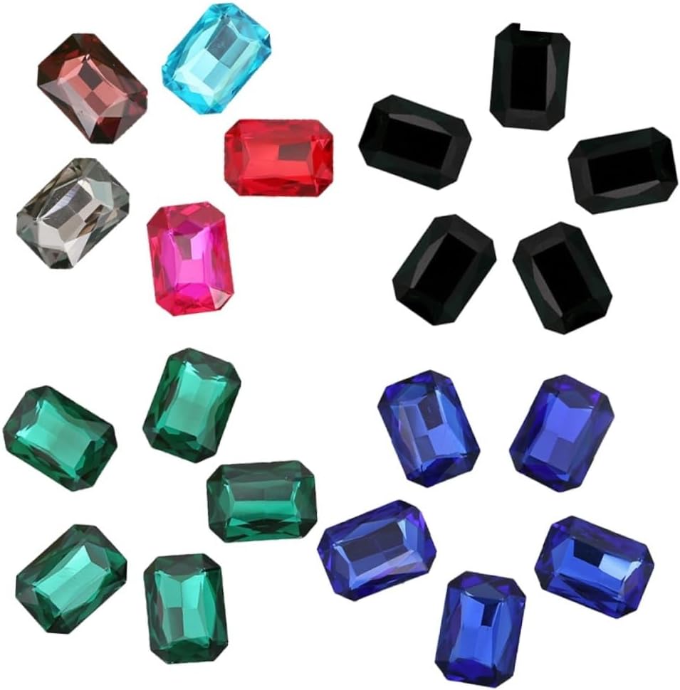 150pcs DIY Jewelry Accessories Glass Rhinestone Drills Octagonal Nail Art Decorations Fashion Gems