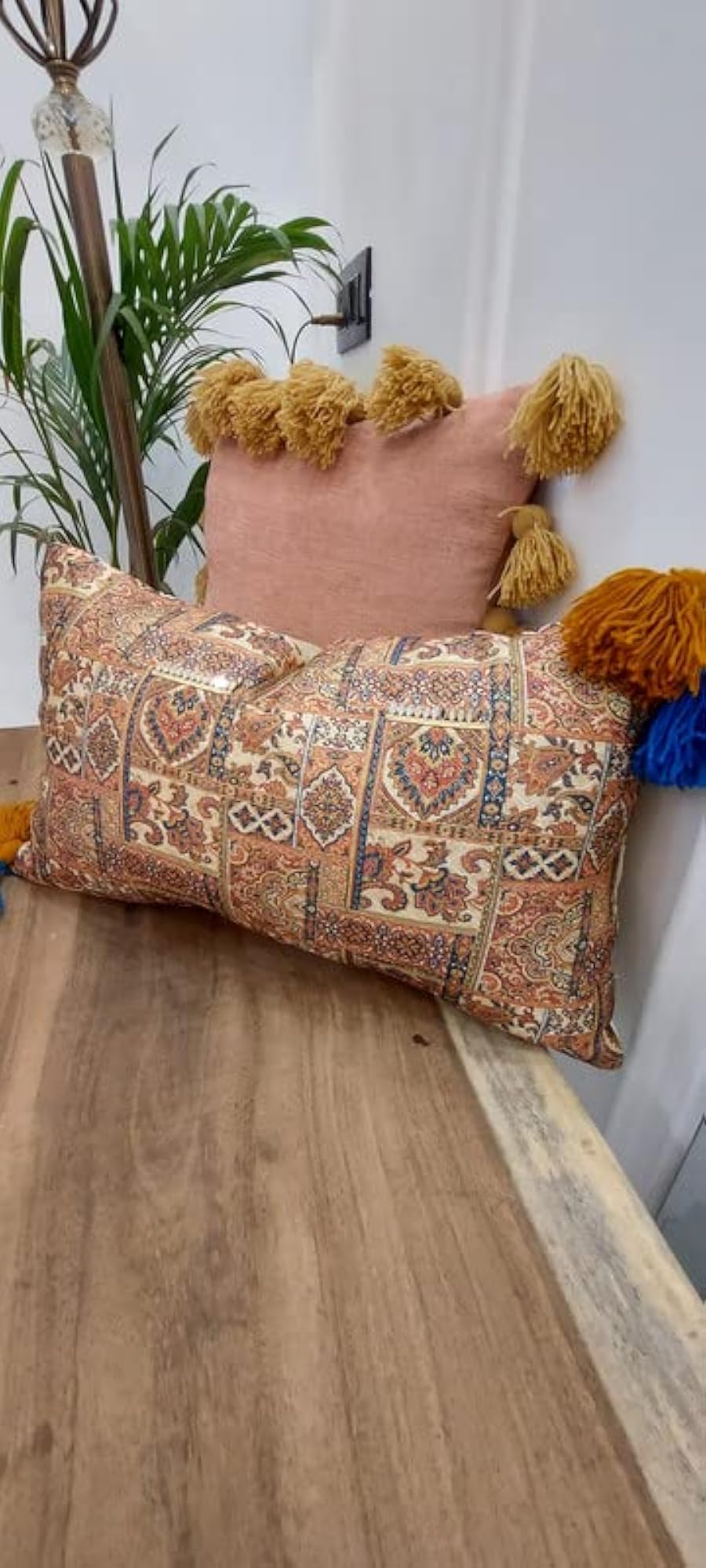 Silk Indian Pattern Cushion Cover (12X12)