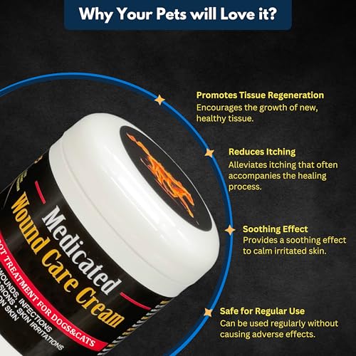 Image of E3 Medicated Hot Spot Cream for Dogs - Hot Spot Treatment for Dogs, Dog Hot Spot Remedy, Cuts, Wounds - Hotspot Relief - Fast-Acting, Soothing Formula