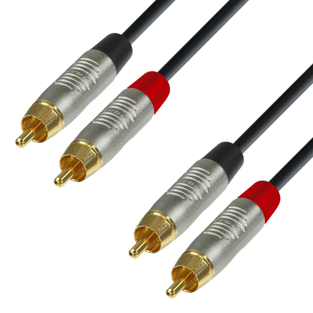Adam Hall 4 Star Series 0.9m Rean 2x RCA Male to 2x RCA Male Audio Cable