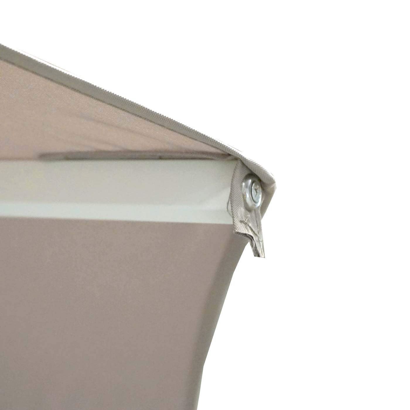 Mendler Parasol przeciwsłoneczny Meran II poliester/aluminium Ø 5 m ze stojakiem - kremowo-beżowy