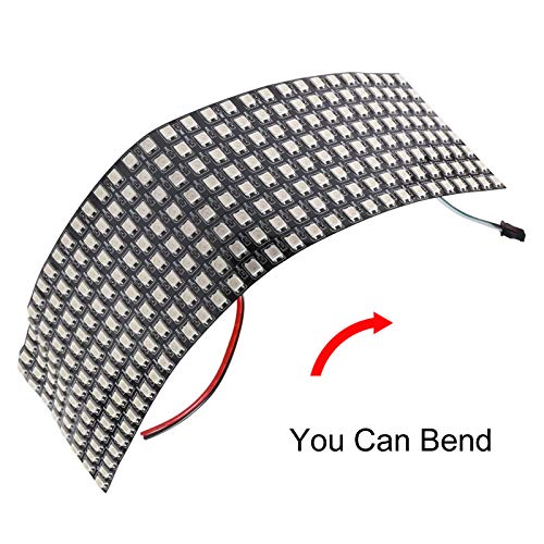 Pantalla LED WS2812B RGB flexible 8X32 FPCB programable para efectos visuales 4