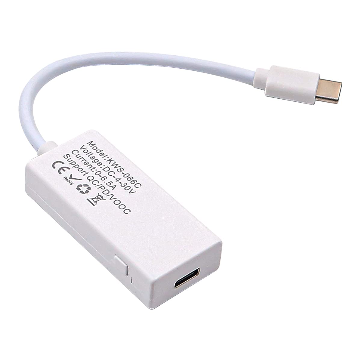 Testeur USB-C Compteur De Puissance 4-30V 6,5A - Écran LCD, Mesure Tension Courant Capacité - Pour PD/QC - 8