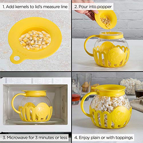 image for Ecolution Patented Micro-Pop Microwave Popcorn Popper with Temperature