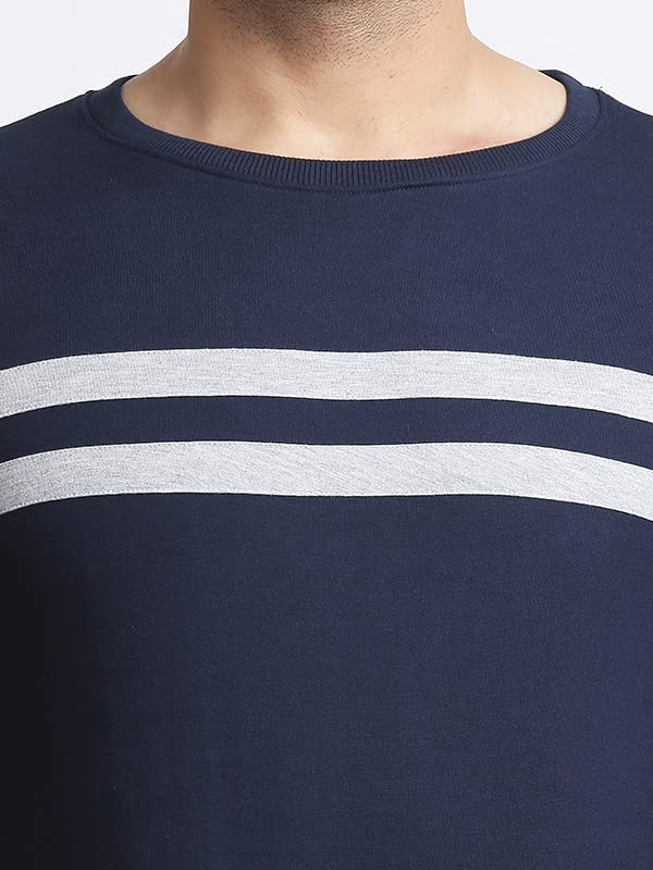 Image of RodZen Men's Fleece High Neck Solid Sweatshirts
