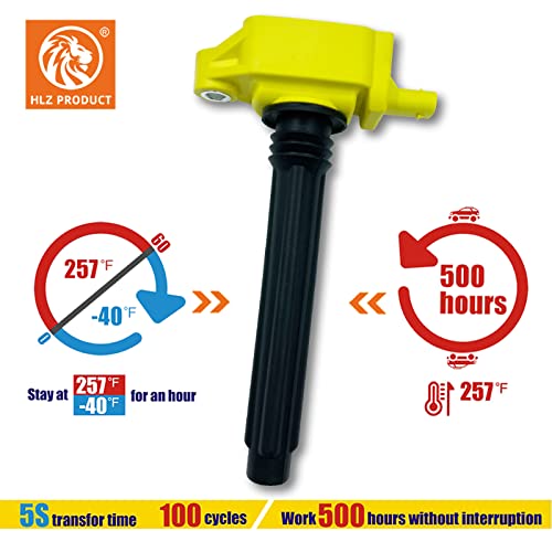 HLZ PRODUCT Set of 6 HIGH PERFORMANCE Ignition Coil Pack Compatible with Chrysler Jeep Dodge 300 Town & Country Grand Cherokee Wrangler Charger Journey Durango V6 3.6L Replacement For UF648 5149168AI by HLZ PRODUCT - Used condition - Image 2