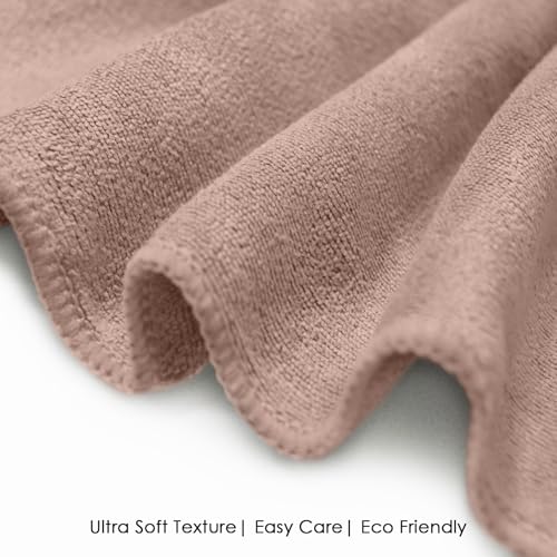 Image of HOUSSE Microfiber Face Towels | Ultra Absorbent, Odour-Free, Quick Dry 450 GSM Face Towel for Home, Gym, Travel, Running & Personal Use | 30x30 cm | Set of 6 in One Colour (Warm Beige, Pack of 6)