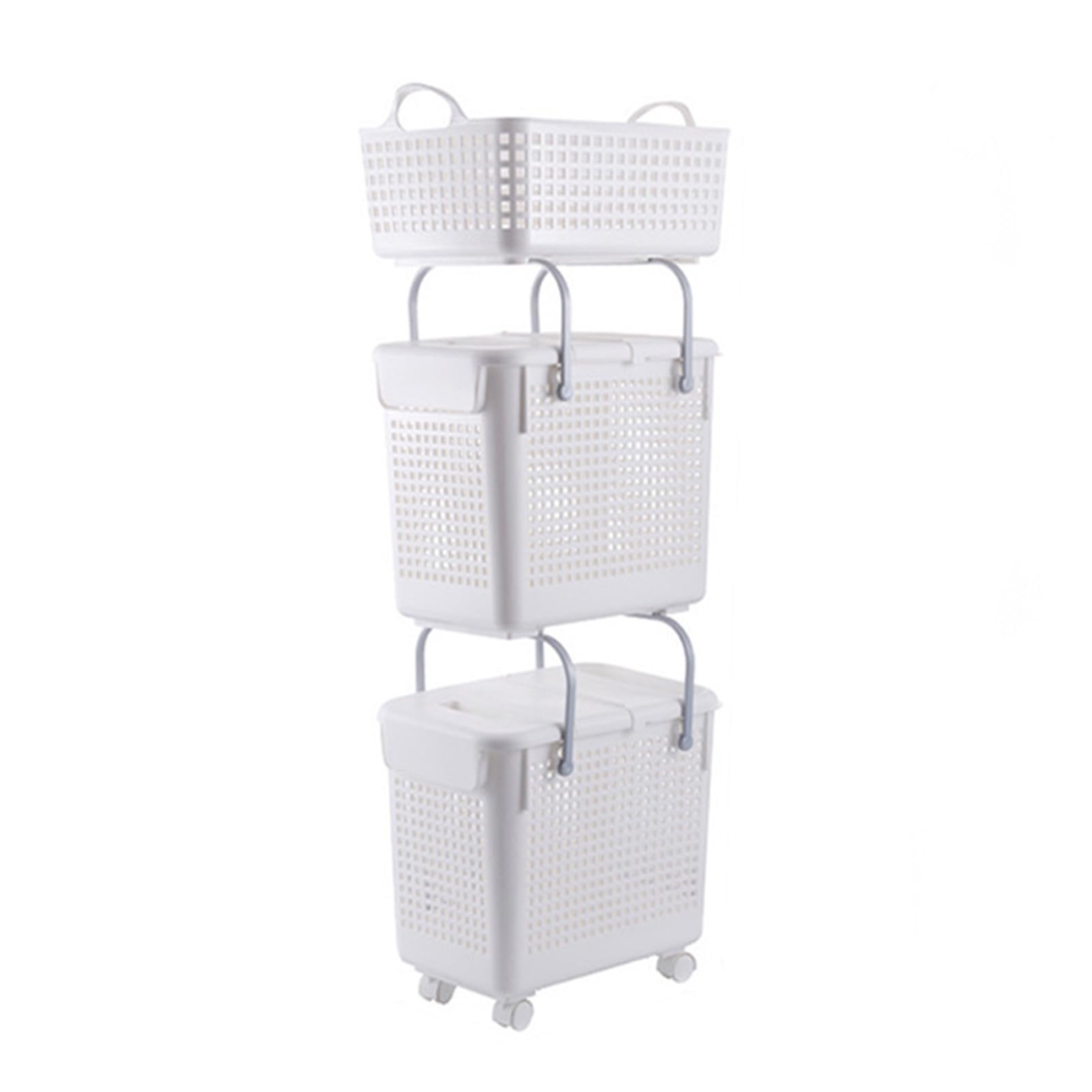 Stacking Dirty Clothes Hamper, Laundry Basket, Large Bathroom Frame for Dirty Clothes, Storage Basket, Bathroom Shelf, Floor Basket