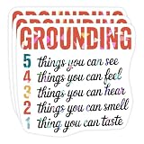 (3 Pcs) Hologaraphic 5-4-3-2-1 Grounding Technique Sticker – Anxiety Relief Mental Health Tool for Autism, Panic Attacks, Therapy & Mindfulness Reminder 3 Inches