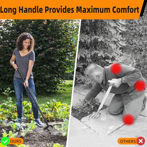 image for Pragmatist Action Stirrup Hoe Garden Tool Weed Puller with Adjustable 