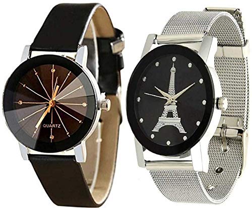 fuerdanni fd-4421-diamond Glass Luxury Look Analogue Combo Watch for Women and Girls (B082RY8R4H) Amazon Price History, Amazon Price Tracker