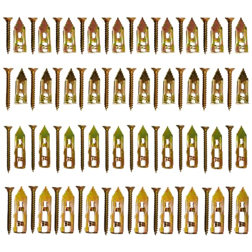 80-Piece Self-Drilling Anchors Kit – Heavy-Duty Metal Screw Anchors for Walls Without Drilling (4 Sizes Included)