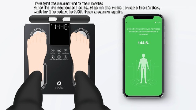 arboleaf Scale for Body Weight Body Fat, 8 Electrode 50+ Body