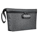 Portafoglio Impermeabile 32×19 cm Lucchetto a Combinazione Fodera Carbonio