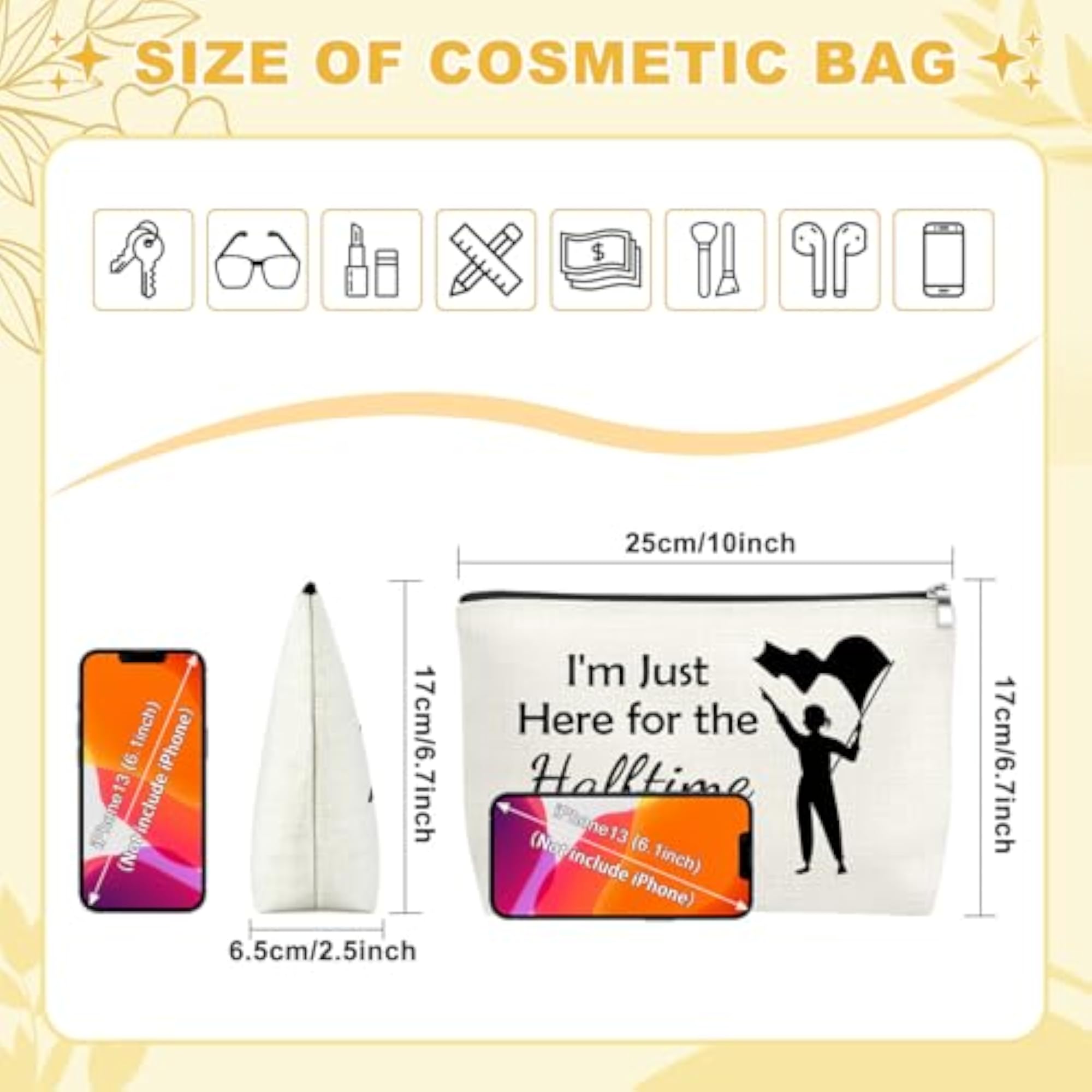 Color Guard Team Gifts Makeup Bag, Halftime Show