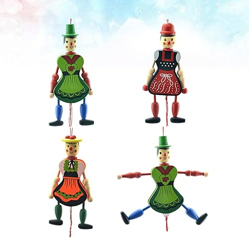 Miniatura 7 de Marionetas de madera, juguetes de muñeca Margaretha de madera para colgar en cuerda con manos y pies movibles para padres e hijos, juguetes