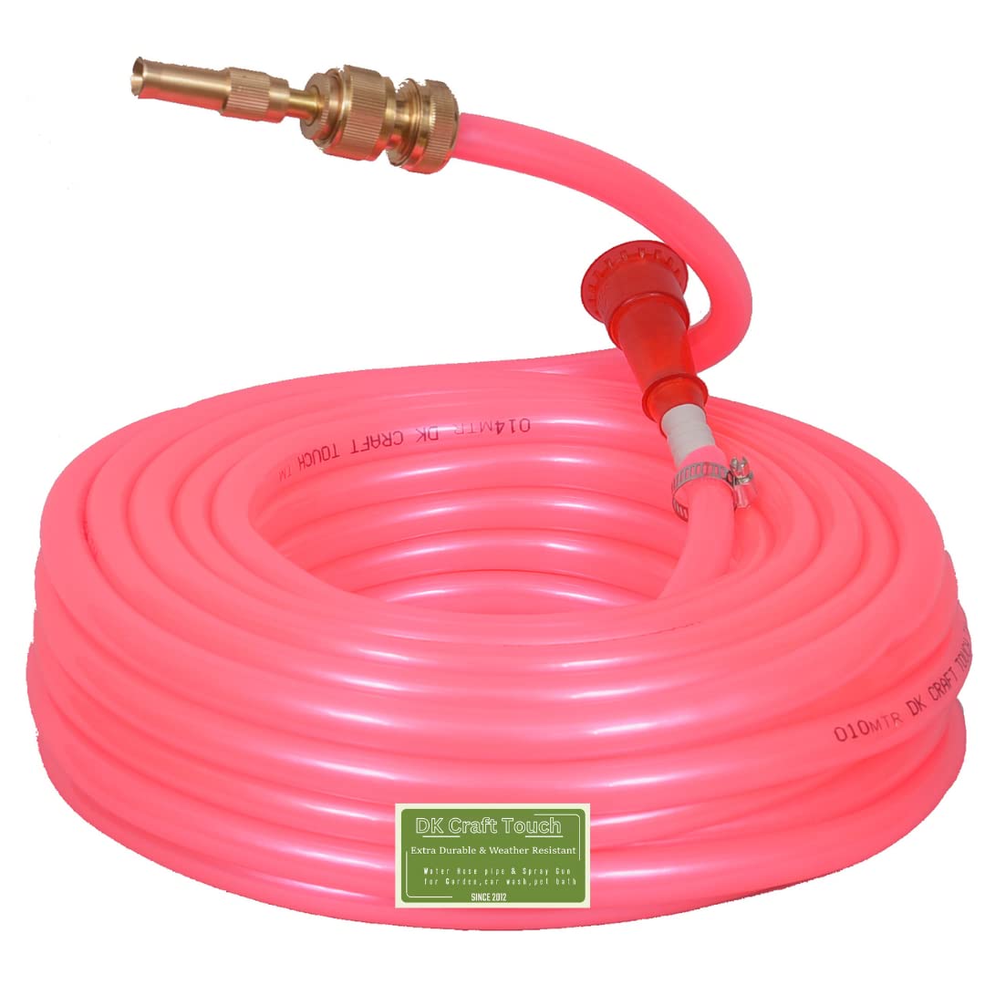 GJAY ECOM ZONE 20 MTR (Pink Color Hose) Garden and Car Wash Pvc Pipe & High Pressure Spray Gun & Accessories For Garden/Car Washing/bike wash/pet bath (Hose & Brass Spray Gun, 20 MTR Length) (B0CBGXCZJJ) Amazon Price History, Amazon Price Tracker