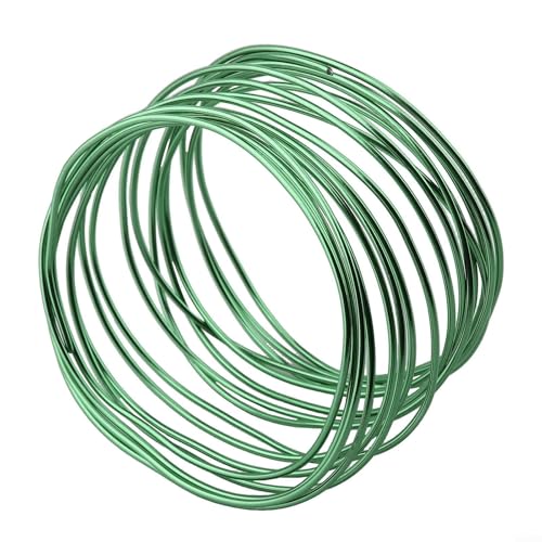 Filo per bonsai da giardinaggio per acconciature creative, filo di alluminio anodizzato per addestramento flessibile delle piante (1 pezzo verde scuro)