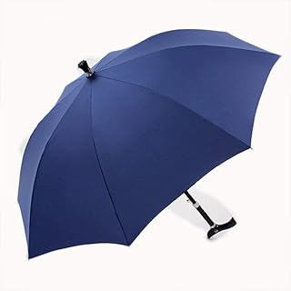Guarda-chuva Muletas Bengalas Telescópicas Bengalas de Alumínio Fibra de Vidro Dupla 8 Ossos Sol Resistente às Intempéries Antiderrapante, Azul 82Cm, Automático Viagens Montanhismo Present
