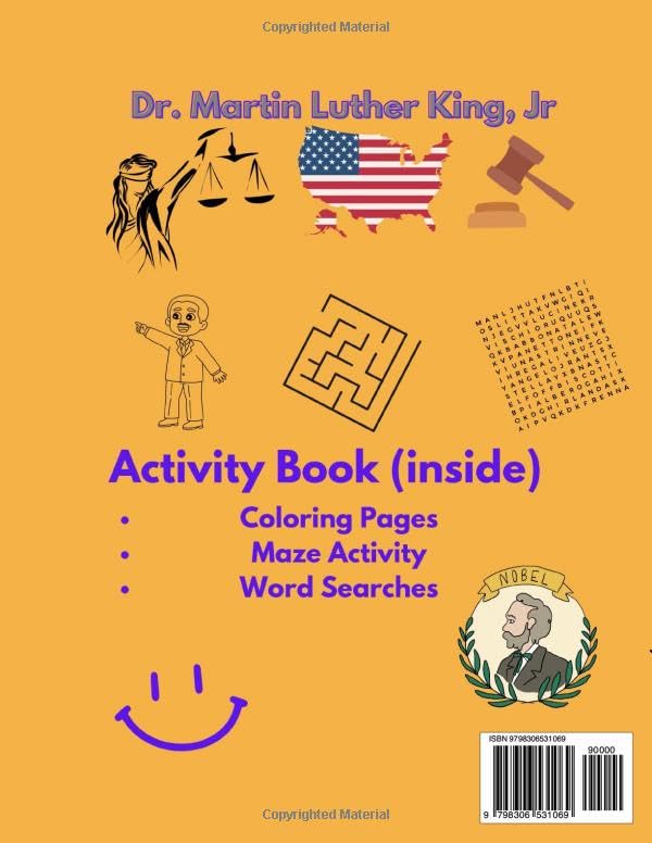 Dr. Martin Luther King, Jr.: Activity Book; Coloring Pages; World leaders; Civil Rights; equality; bravery; black history month - Image 2