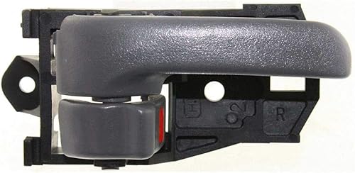 Para Toyota Sienna 1998-2003 Manija de puerta interior delantera, lado del pasajero Gris Con botón de bloqueo de puerta Recorte LECE TO1353123