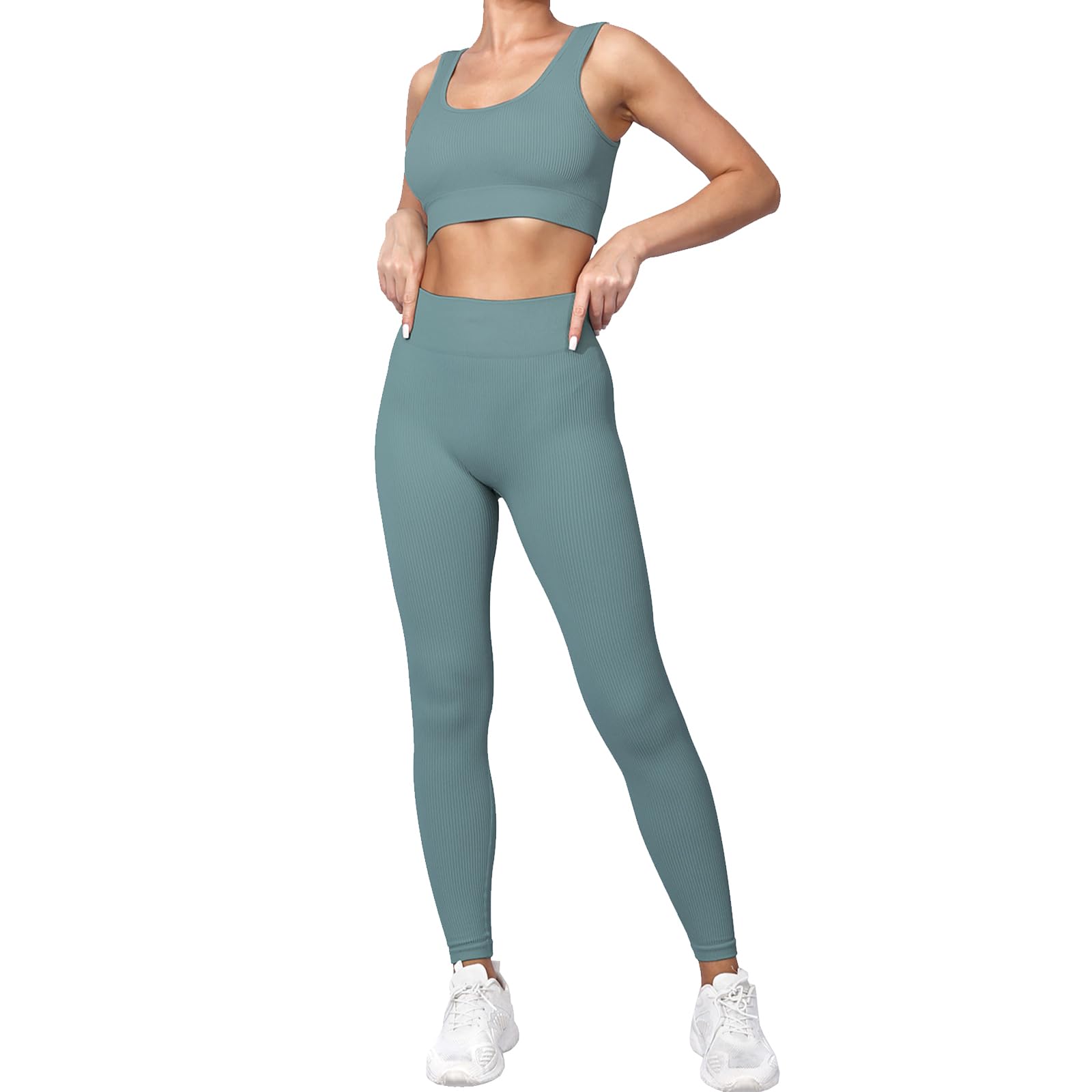 Ensemble de Vêtement de Sport Femme Soutien-Gorge de Sport+Leggings 2PCS De Yoga Sportswear Fitness Activewear