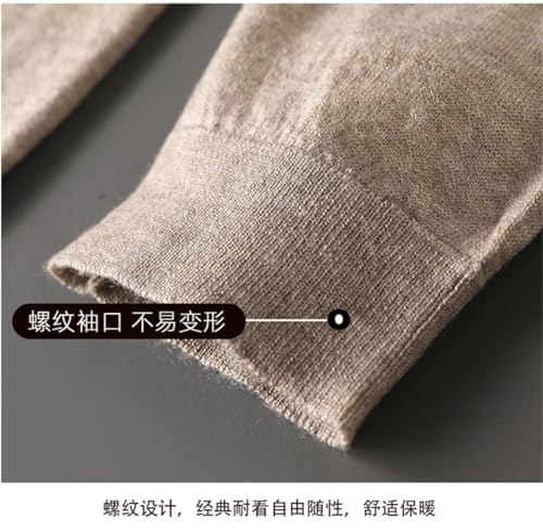 Men Imitation Merino Wool Sweater Thin Knit Solid Color Pullover3