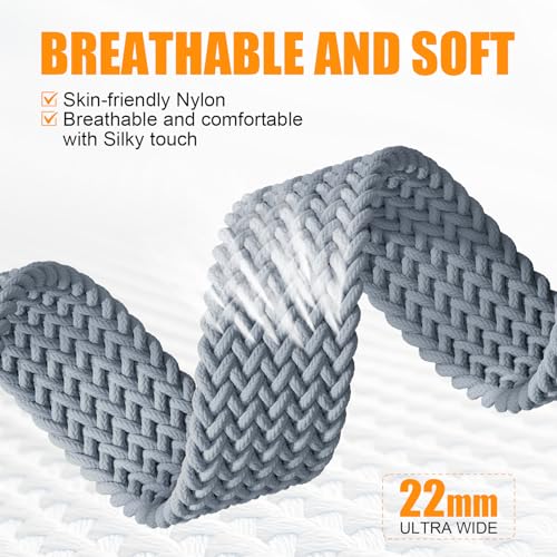 Image of BXUXOHS Magnetic Nylon Bands for Samsung Galaxy Watch 8 Band /Galaxy Watch 8 Classic,Braided Elastic Fabric No Gap Sport Strap for Galaxy Watch 8 /8 Classic 40mm 44mm 46mm men /women