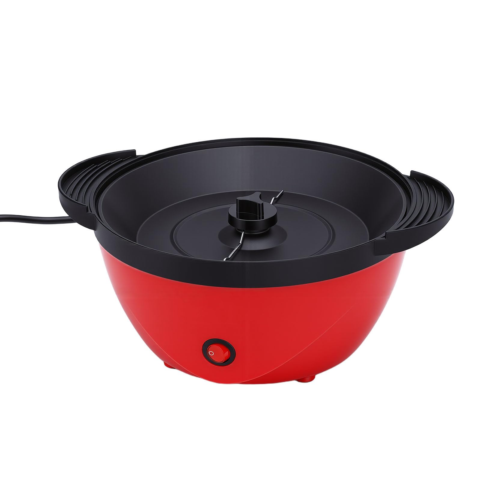 Fdit Máquina de Palomitas Eléctrica Retro, 10 Tazas 450W con Placa Caliente Antiadherente y Tapa Removible para Snacks y Noches de Cine (Enchufe de la UE)