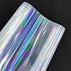 XHT Holographic Clear PVC Vinyl, 30 x 135 cm Iridescent Laminate Transparent Waterproof Vinyl Film (Holographic) #1