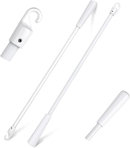 2 persianas verticales de 12 pulgadas de repuesto con piezas de gancho abridor de plástico transparente barra de inclinación y barra de agarre para