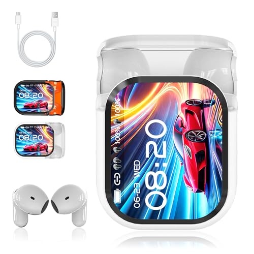 Ne20 Earbuds Ne20 Translation 140 Language Ai Earbud Real Time 6.0 LCD Touchscreen IPX6 Waterproof per Travel Business bluetooth bianco