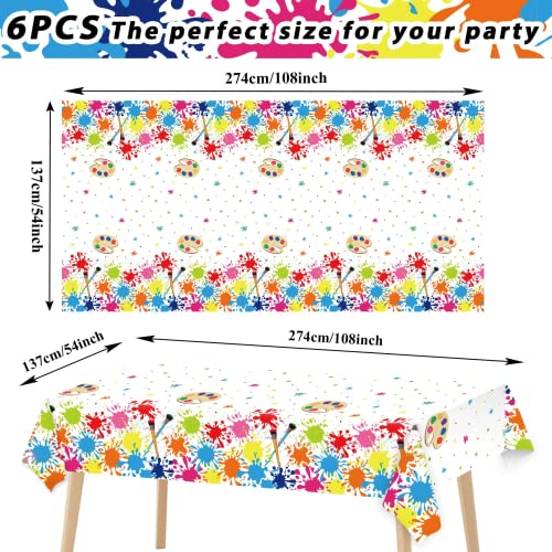 Gisgfim Set Of 3 Art Party Decorations Paint Party Tablecloth Decoration Supplies Plastic Art Party Tablecover Artist Birthday Party Decor For Kids 105 X 54 Inch #TOP1