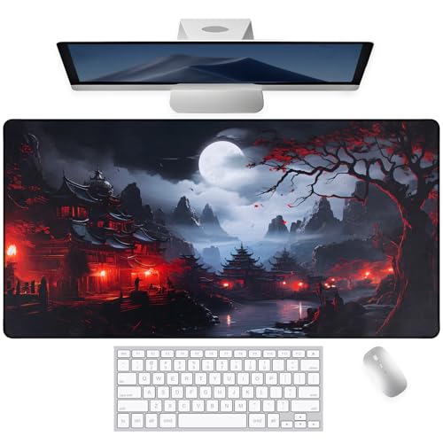 Large Gaming Mouse Pad for Desk (31.5x15.7 in) Laptop Mousepad with Non-Slip Rubber Base, XXL Desk...