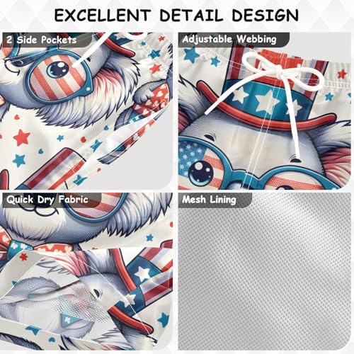 susiyo Boys Swim Trunks Cute Koala Bear Toddler Swim Shorts Quick Dry Beach Board Shorts Little Boy Bathing Suits Swimwear3