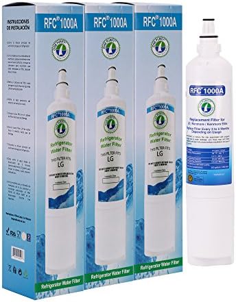 Compatible Replacement for LG LT600P, 5231JA2006A, 5231JA2006B, 5231JA2006 series A-H, Kenmore 9990, 9990P, 46-9990 Refrigerator Water Filter Cartridge by OnePurify RFC1000A 3PK