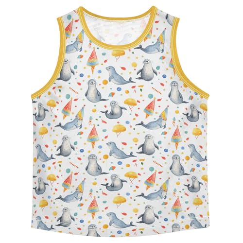 Baby Boys Sleeveless Tank Top Seal Toddler Athletic Vest 3-10T