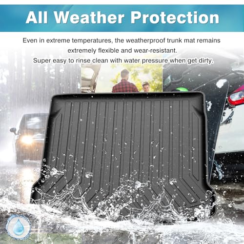 Image of Mixsuper Custom Fit Cargo Liner for 2019-2025 2026 Mazda 3 Hatchback Trunk Liner All Weather Rear Cargo Trunk Mat (Does Not Fit Sedan Models) Black