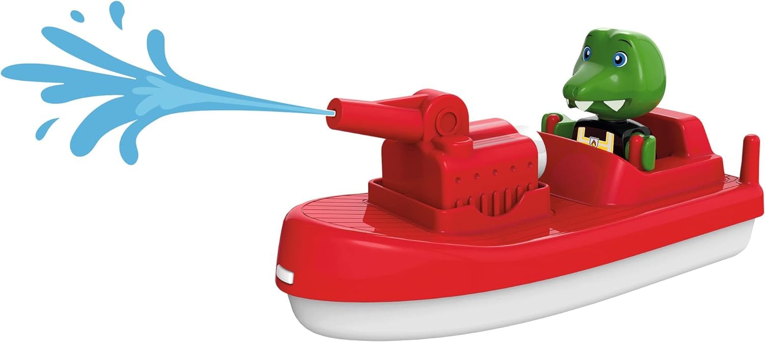 AquaPlay - Wasserbahn Set Bergsee - 42-teiliges Spieleset mit Bergsee, Wasserfall und geheimer Höhle & FireBoat - Zubehör Wasserbahnen oder für die Badewanne