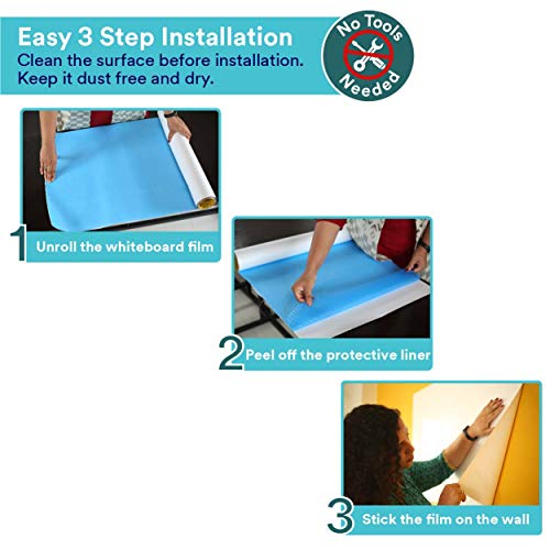 Image of 3M Post-it Super Sticky Notes | 3 Pads x 45 Sheets | 3 inch x 3 inch & 3M Post-it Dry Erase Writing Surface White, 3ft x 2ft