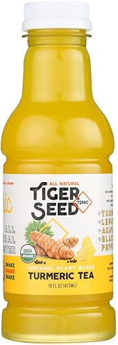 Tiger Seed Té de cúrcuma basado en plantas de inmunidad y recuperación - Botellas de 16 onzas líquidas (paquete de 9) orgánico, vegano, kosher, bajo
