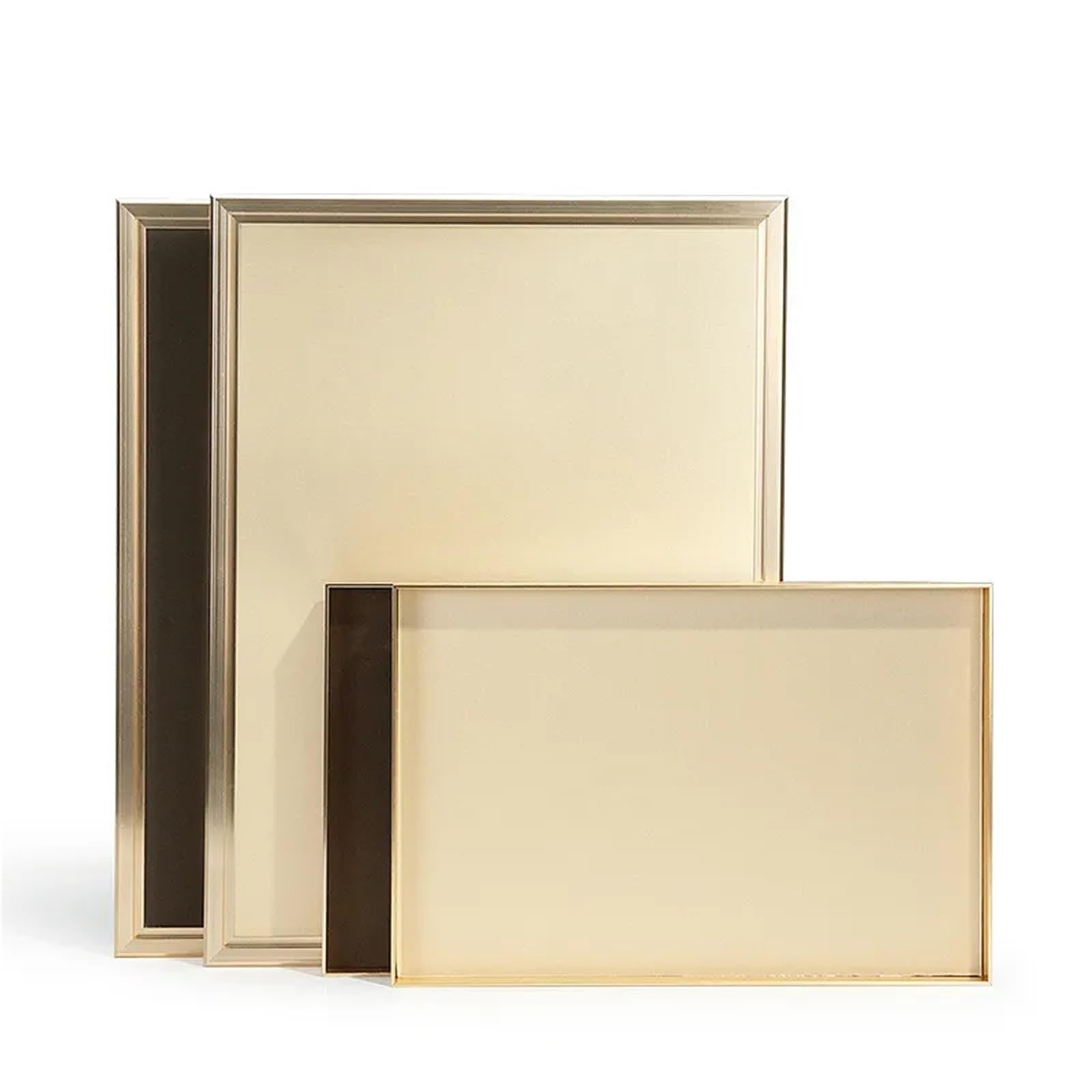 Schmuckschale Gold Farbe Metall Rahmen Blank Schmuck Display Tray Necklack Ring Zeigen Requisiten Armband Anhänger Organizer Box for Shop(Gold)