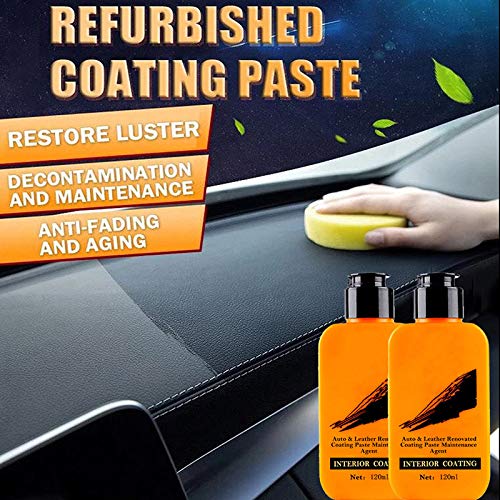 Gizayen Auto Leather Renovated Coating Paste Maintenance Agent for Car Seat Center Console, Auto & Leather Renovated Coating Paste Maintenance Agent