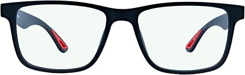 Gamer Advantage Gafas de luz azul, ligeras y elegantes para juegos con tecnología de lente de bloqueo de luz azul, (Inferno)