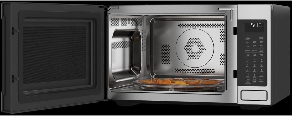 Cafe CEB515P2NSS Matte Collection Countertop Microwave Oven with 1.5 cu. ft. Capacity, Convection, 1000 Watts, 10 Power Levels, in Stainless Steel