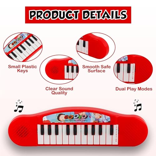 Image of Goyal's Multi-Function Portable Electronic Keyboard Piano Musical Toys for Babies and Kids - Multicolor